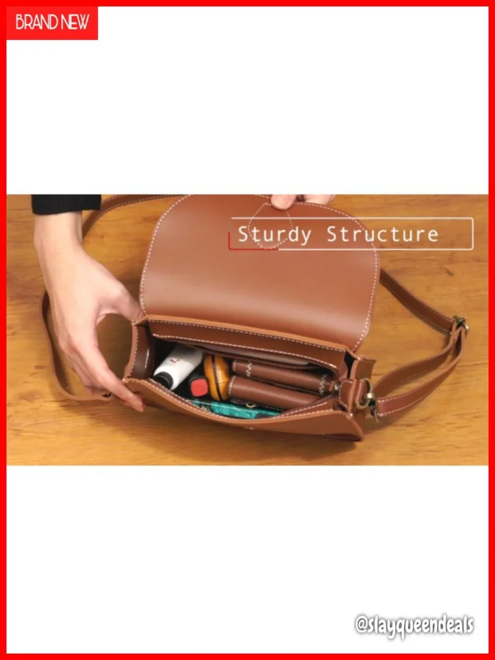 Vintage Saddle Crossbody Bag Faux Leather Small Satchel Purse